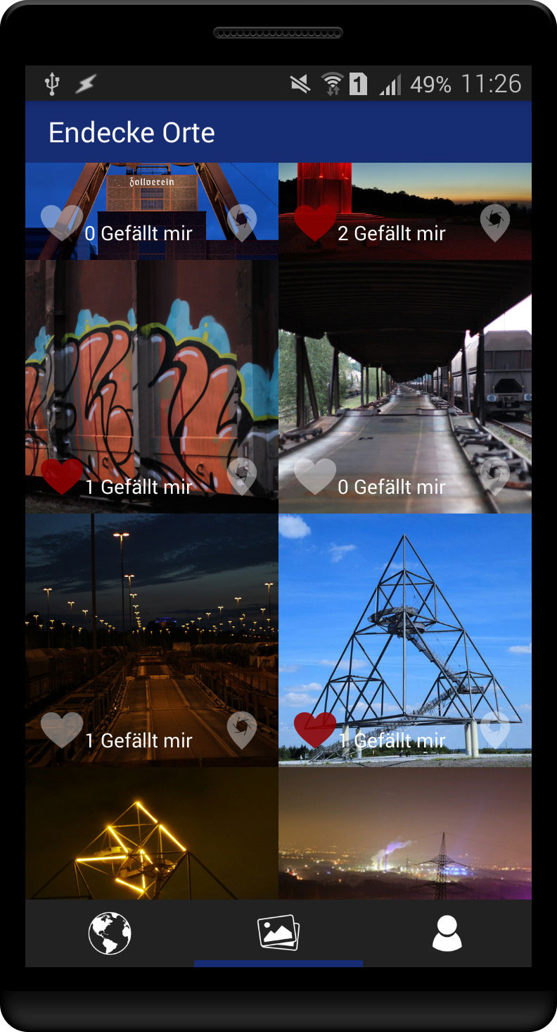 Lonely Places App Screenshot
